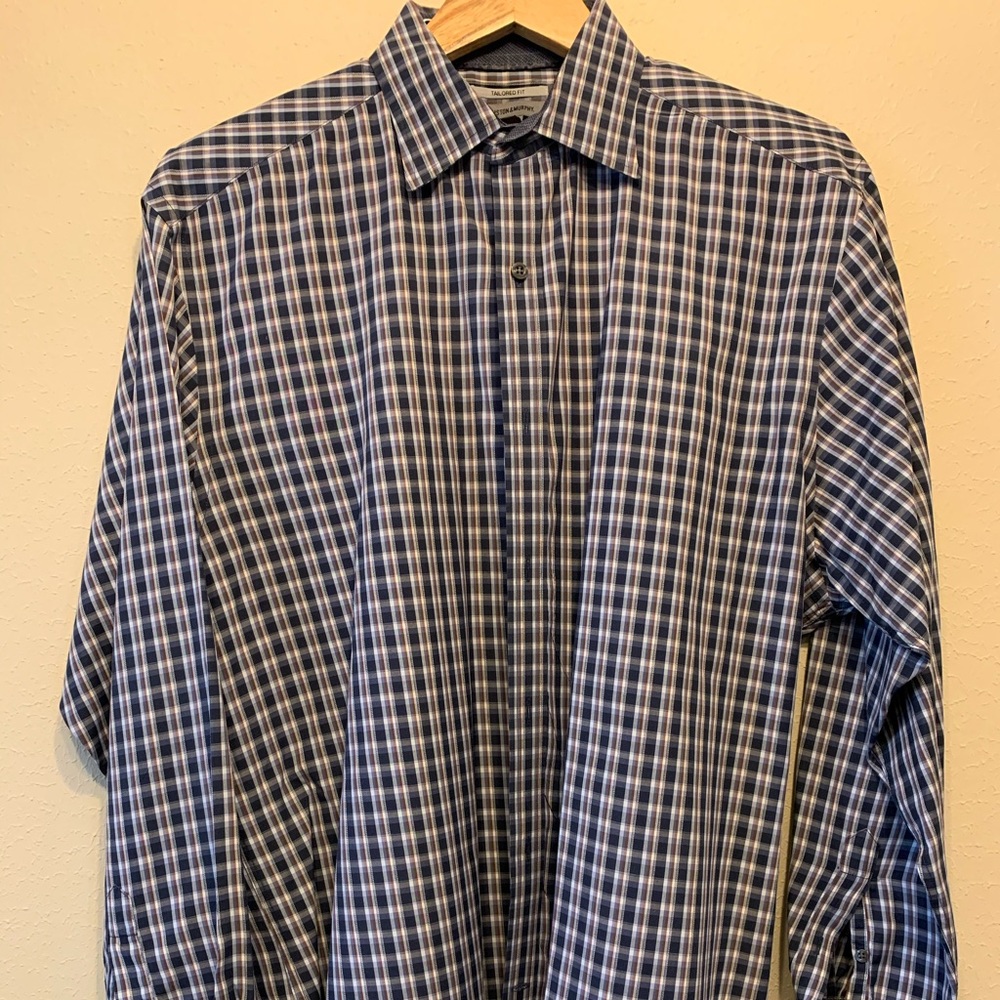 Johnson & Murphy Premium Gingham Dress Shirt